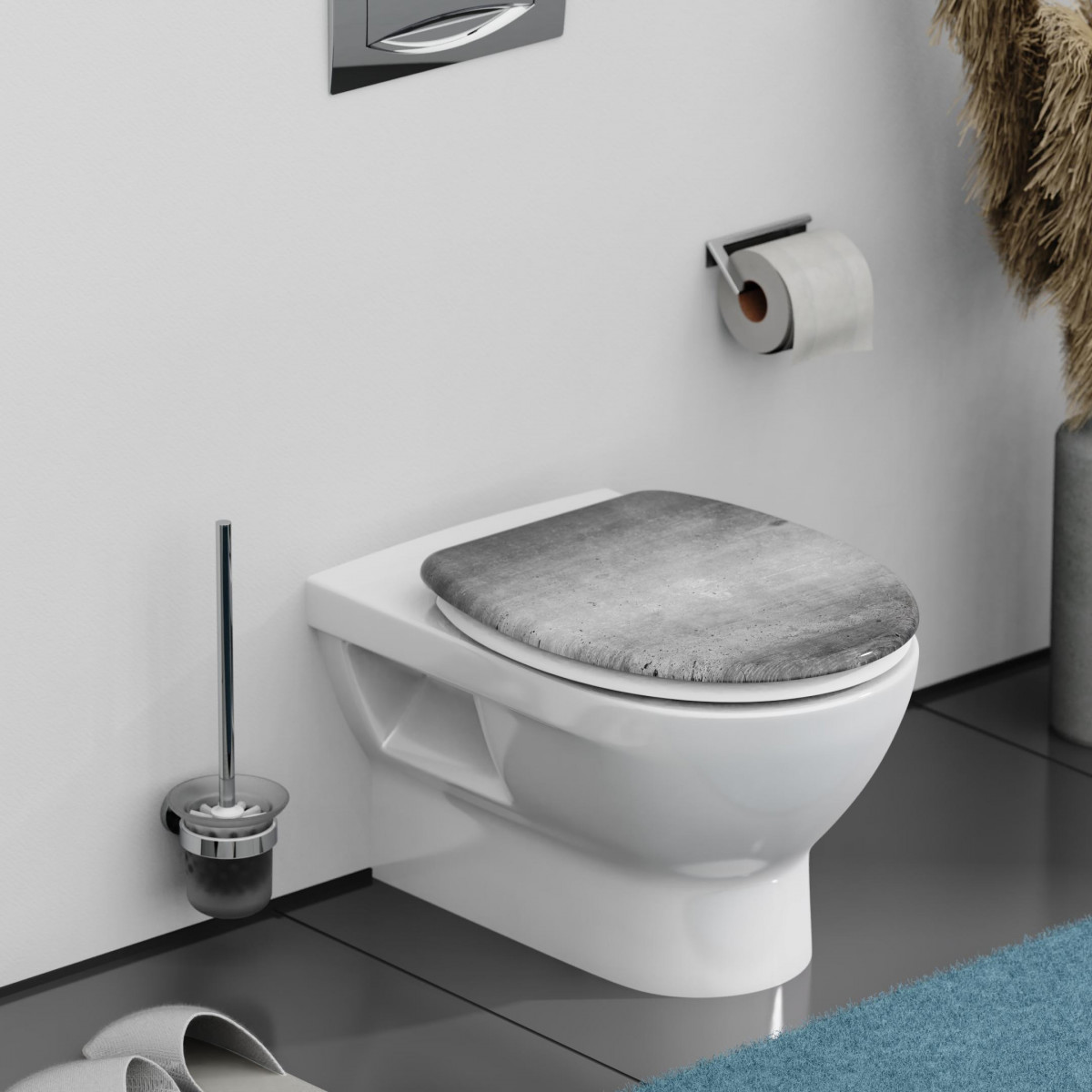 Abattant WC en Duroplast INDUSTRIAL GREY avec Frein de Chute