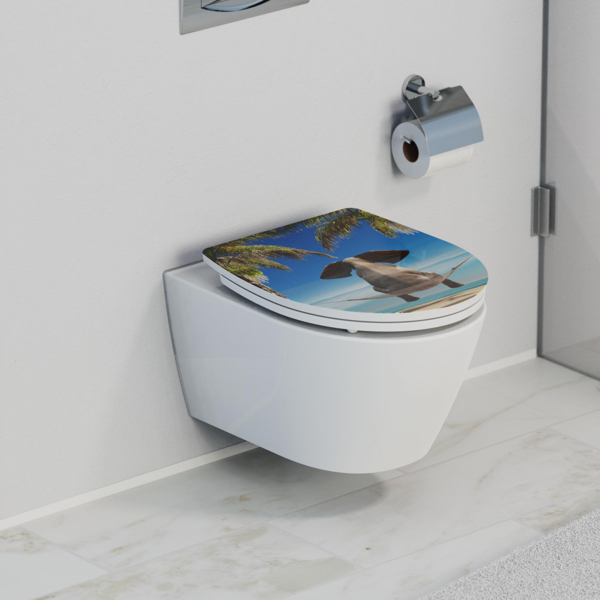 Abattant WC en Duroplast HG HAPPY ELEPHANT avec Frein de Chute et Déclipsable