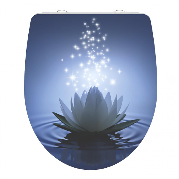 Duroplast High Gloss WC-Sitz WATER LILY, mit Absenkautomatik und Schnellverschluss