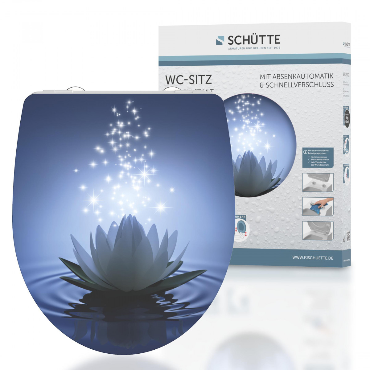 Abattant WC en Duroplast HG WATER LILY avec Frein de Chute et Déclipsable