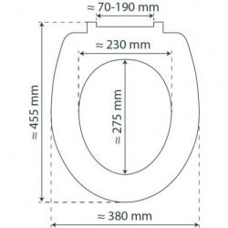 Abattant WC en Duroplast Extra Fin SLIM ANTHRAZIT avec Frein de Chute et Déclipsable