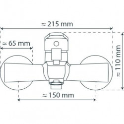 PICO Bathtub mixer, chrome