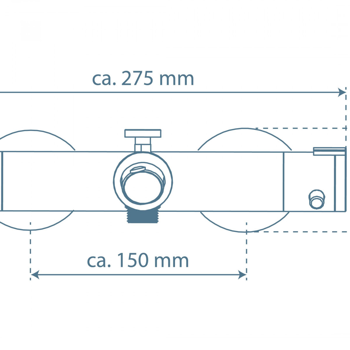 LONDON thermostatische Badkraan, chroom