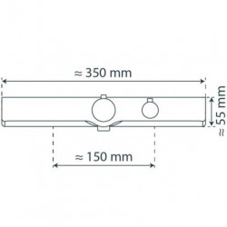 OCEAN Thermostaat Douchekraan, chroom/wit, met planchet