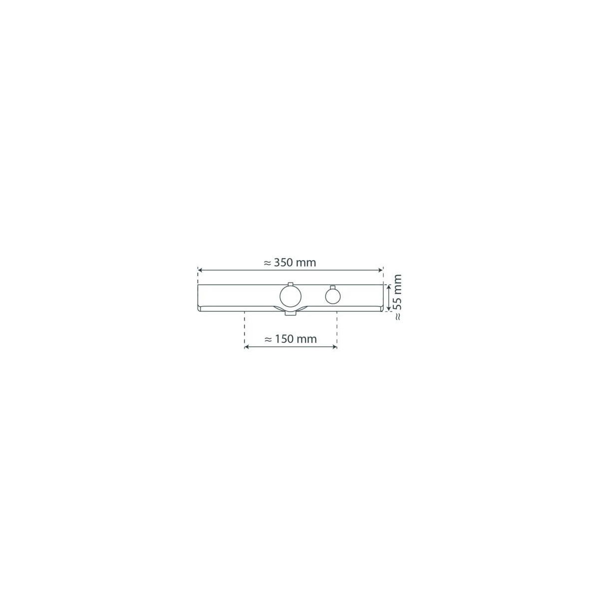 OCEAN Thermostaat Douchekraan, chroom/wit, met planchet