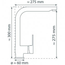 RIO Sink mixer, graphite glossy