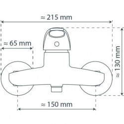 CALVINO Mitigeur de douche, Chrome