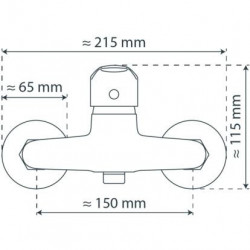 SIRANI Mitigeur de douche, chrome