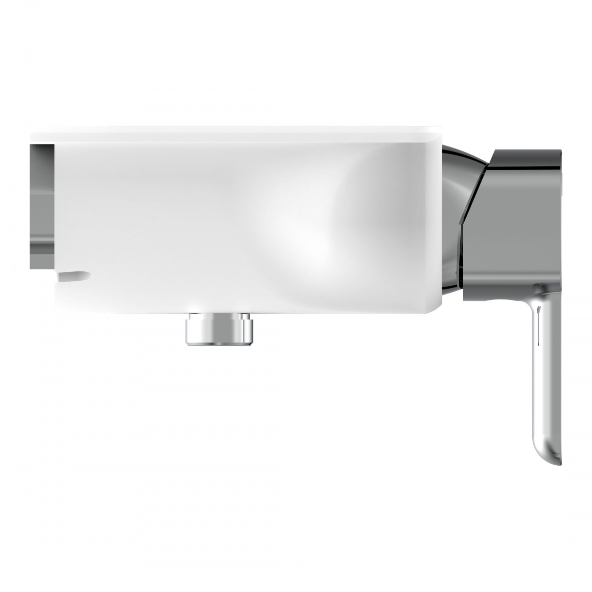 WATERWAY Shower mixer, white, with tray