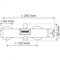 IDROVIA Bathtub mixer, chrome, with waterfall spout