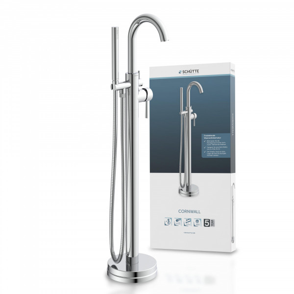 CORNWALL Bathtub mixer, chrome, freestanding