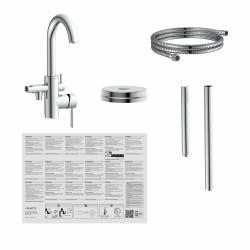 CORNWALL Bathtub mixer, chrome, freestanding