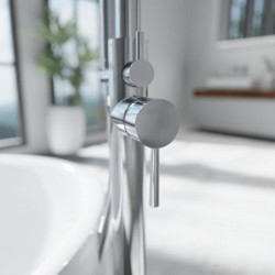 CORNWALL Bathtub mixer, chrome, freestanding