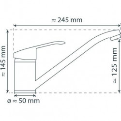 FALCON Spültischarmatur, Chrom, Niederdruck