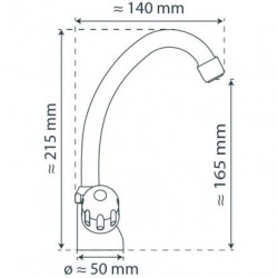 PERUZZI Sink mixer low pressure, chrome