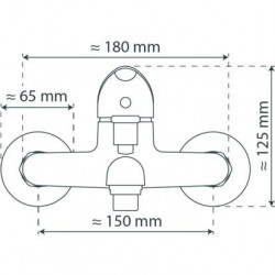 MAGNA Mitigeur de baignoire, Chromé