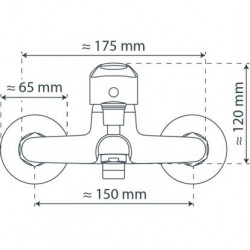 PORTO Bathtub mixer, chrome