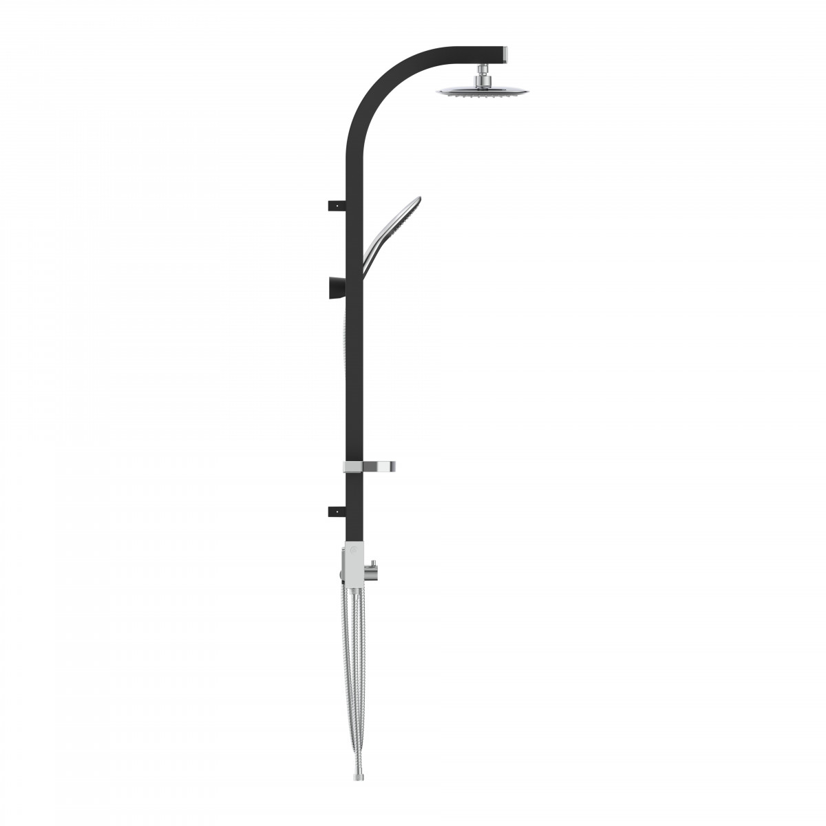 MADAGASKAR Overhead shower set, black