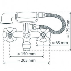 ELK Bathtub mixer, chrome