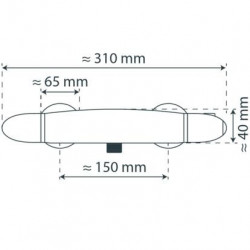 SUPRA Thermostat Duscharmatur, Chrom