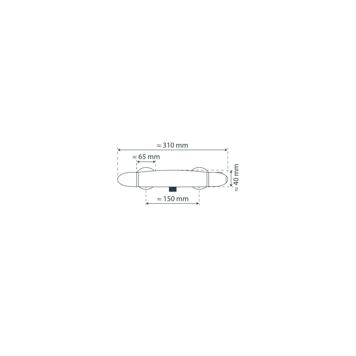 SUPRA Thermostat Duscharmatur, Chrom