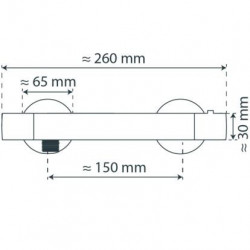 VICO Mitigeur thermostatique de douche, Chromé