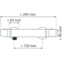 VINEA Mitigeur thermostatique de douche, Chromé