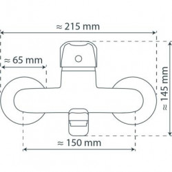 ORAZI Sink mixer, chrome, for wall fixing