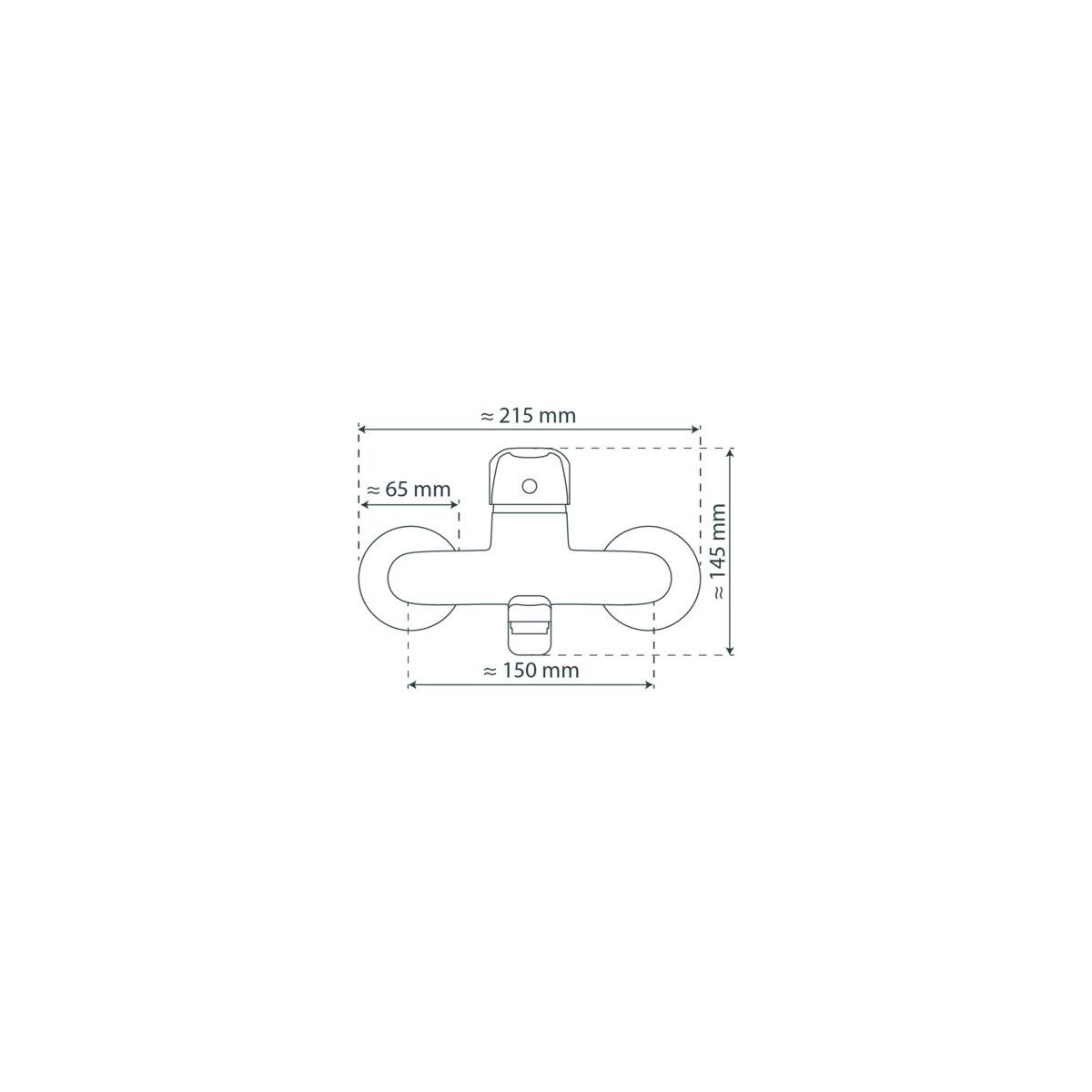 ORAZI Sink mixer, chrome, for wall fixing