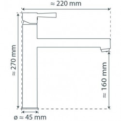 MASSIVE Sink mixer, stainless steel