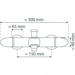 SUPRA Thermostat Wannenfüllarmatur, Chrom