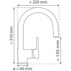 STELLA LED-mengkraan keuken, chroom