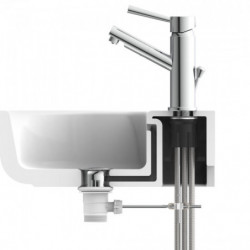 CORNWALL Wash basin mixer low pressure, Chrome