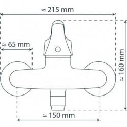 ATTICA Sink mixer, chrome, for wall fixing