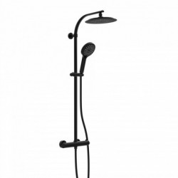 MADURA FRESH Overhead shower set, black matt