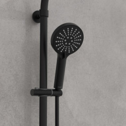 MADURA FRESH Overhead shower set, black matt