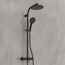 MADURA FRESH Overhead shower set, black matt