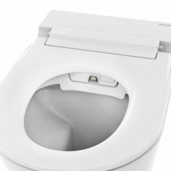 CESARI PREMIUM, Rimless shower toilet with slimline seat, white