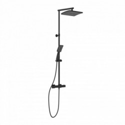 TRENTO Overhead shower set, Black matt