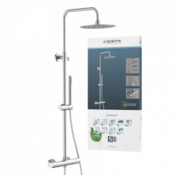 AQUADUCT Overhead shower set with thermostatic tray, Chrome