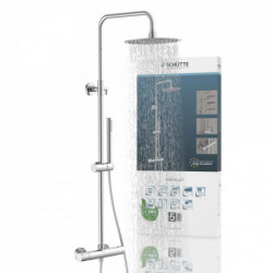 AQUADUCT Overhead shower set with thermostatic tray, Chrome