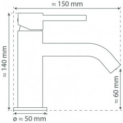 ARUBA pillar tap, Chrome