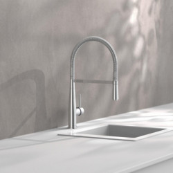 NEW YORK Sink mixer, chrome, with spiral spring