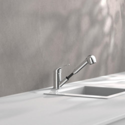 SUPRA Sink mixer, chrome, with pull-out sprayer