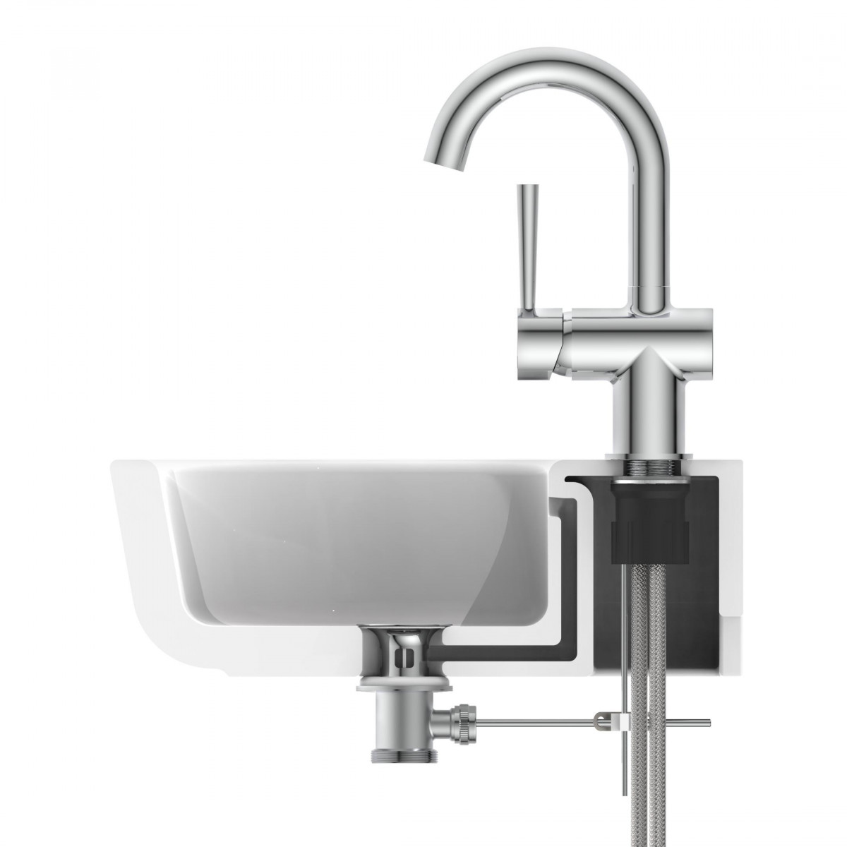 CORNWALL Wash basin mixer, chrome