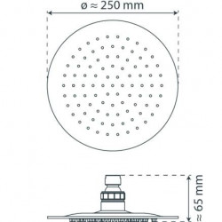 TOULOUSE Head shower, stainless steel