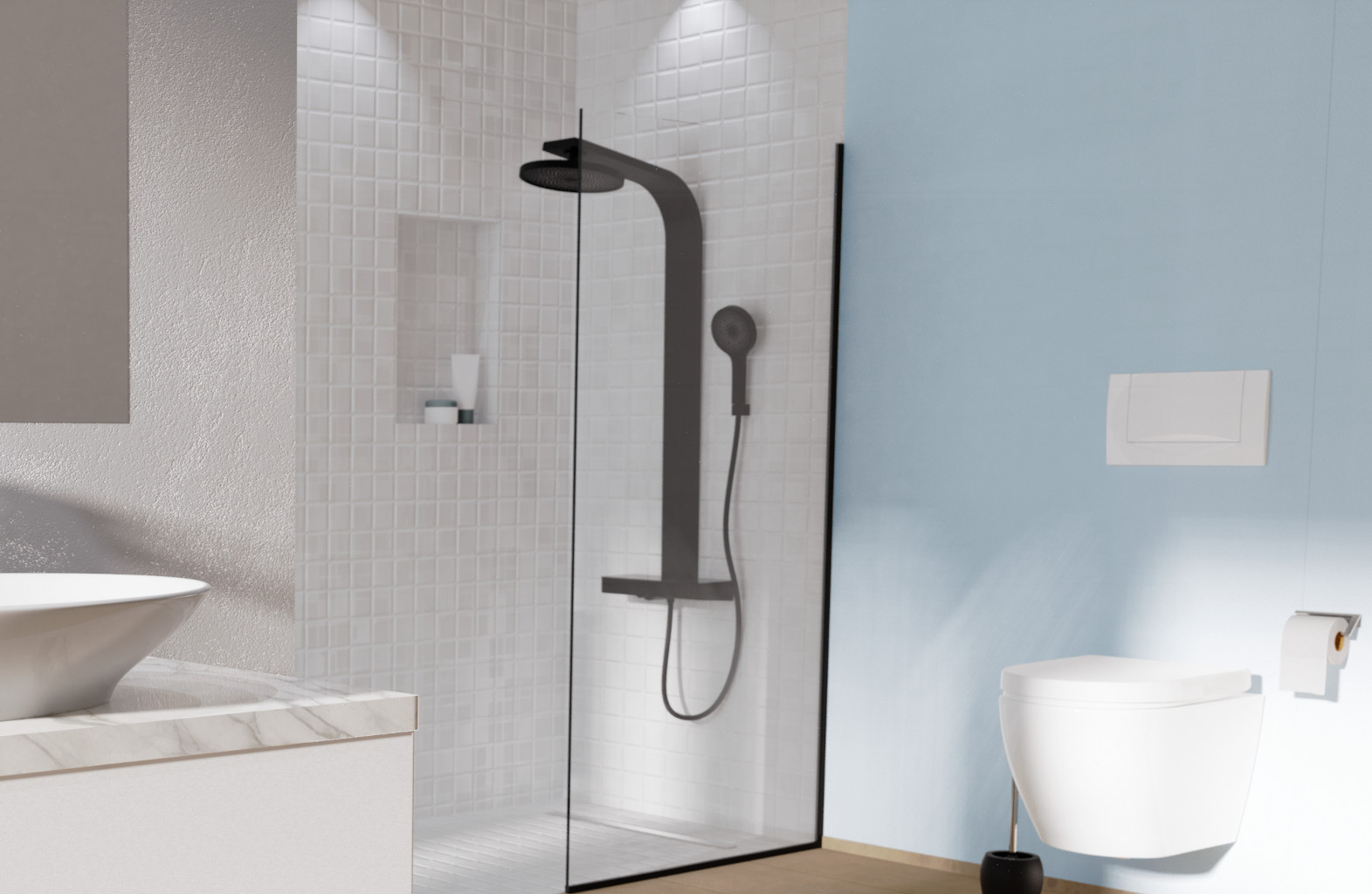 Bathroom shower system from Schütte