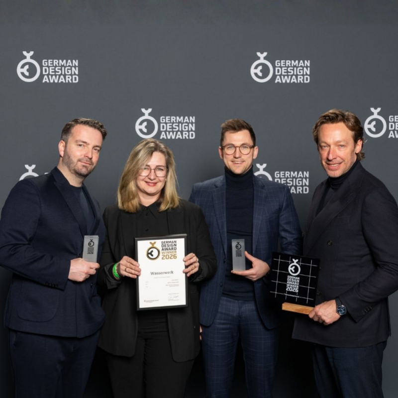 WASSERWERK GEWINNT GERMAN DESIGN AWARD 2026